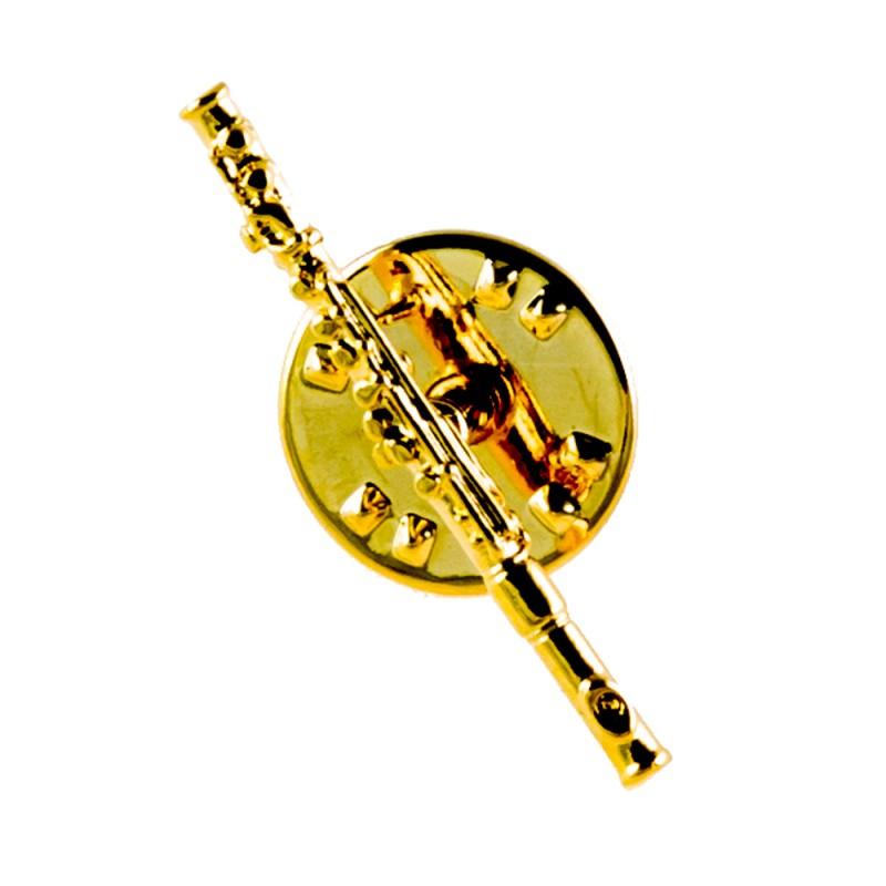Pin flauta travesera dorado Pin flauta travesera dorado