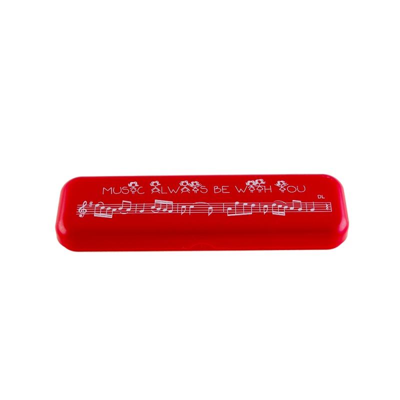 Plumier rojo ""Music always be with you"" Plumier rojo ""Music always be with you""