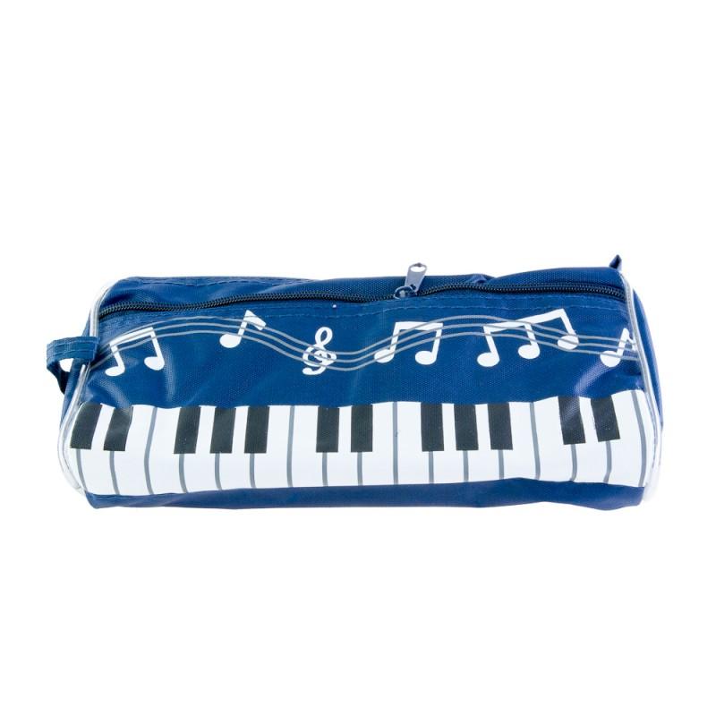 Plumier teclado de piano y notas musicales Blue Azul Plumier teclado de piano y notas musicales Blue Azul