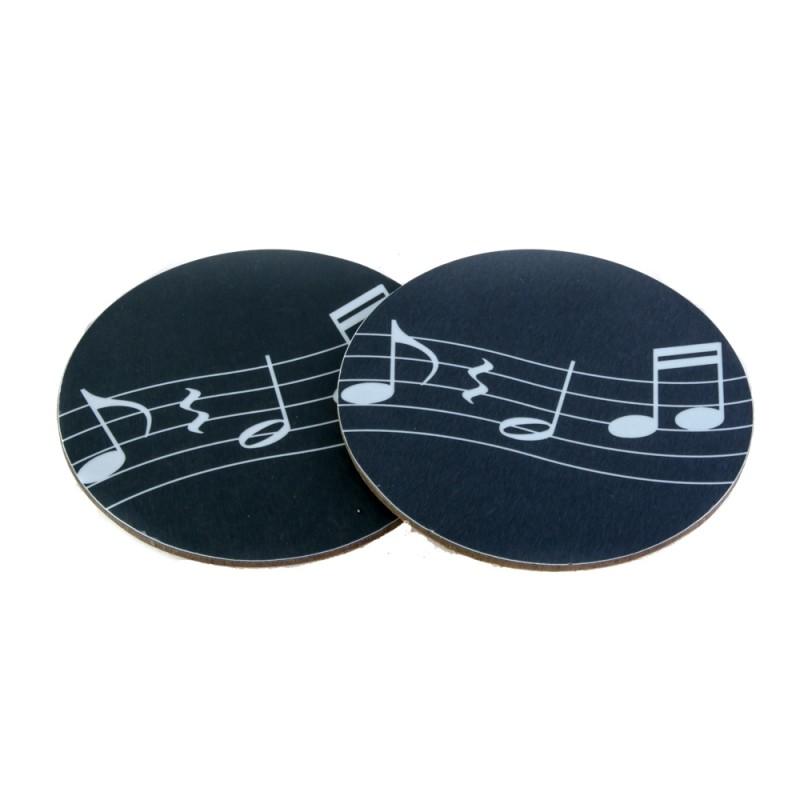 Posavasos negros pentagrama Posavasos negros pentagrama