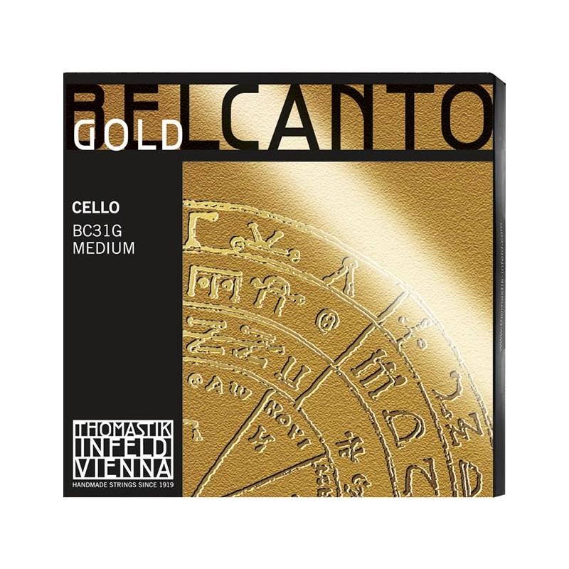 Set de cuerdas cello Thomastik Belcanto Gold BC31G Medium 4/4 Set de cuerdas cello Thomastik Belcanto Gold BC31G Medium 4/4
