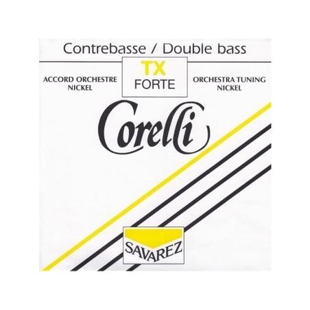 Set de cuerdas contrabajo Corelli orquesta níquel Forte 4/4
