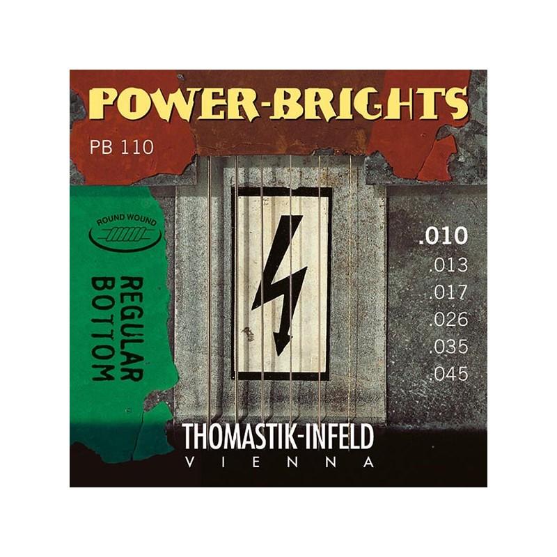 Set de cuerdas guitarra eléctrica Thomastik Power-brights PB110 medium-light Set de cuerdas guitarra eléctrica Thomastik Power-brights PB110 medium-light