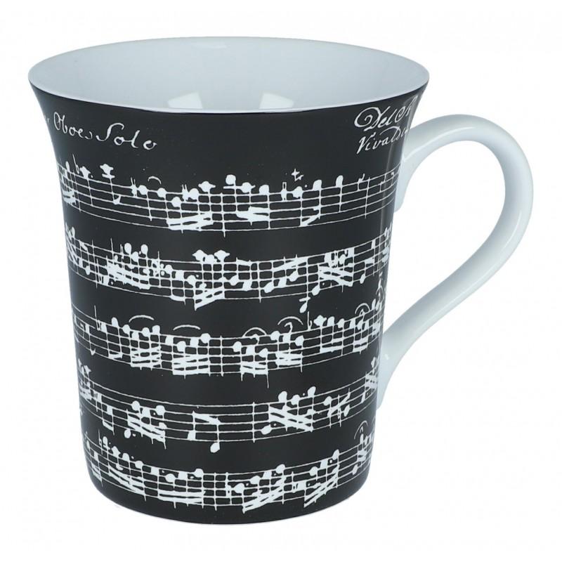 Taza negra porcelana Vivaldi Taza negra porcelana Vivaldi