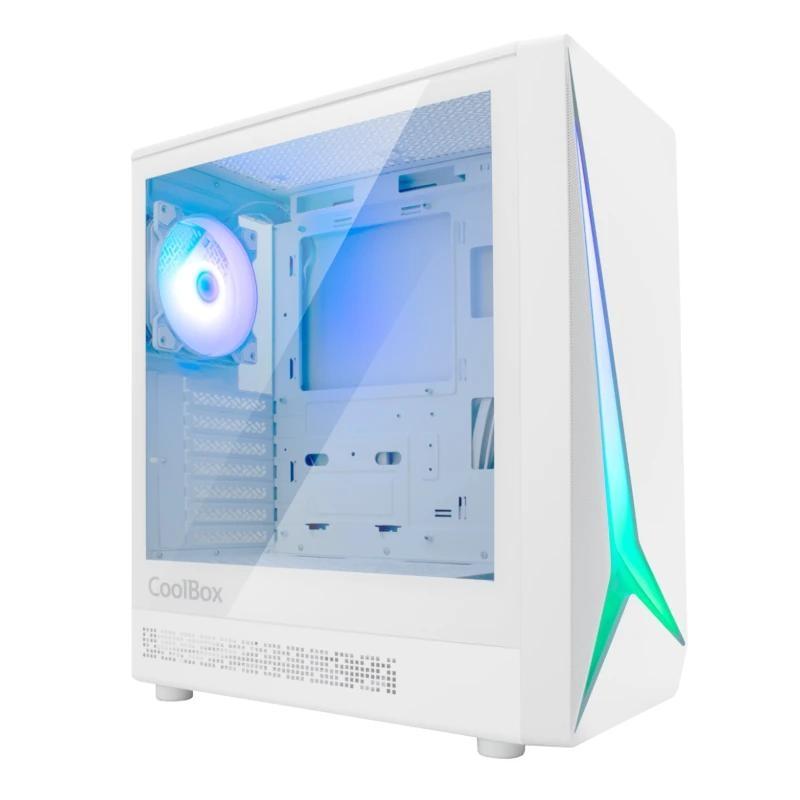 Coolbox caja gaming atx ga450 starlight white