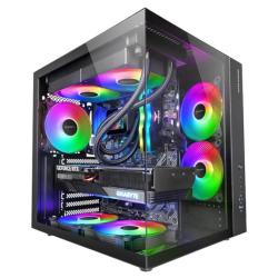 Mars gaming mcv-one atx doble cámara negro