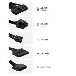 Coolbox fuente.alim 20+4 pin atx basic 500w