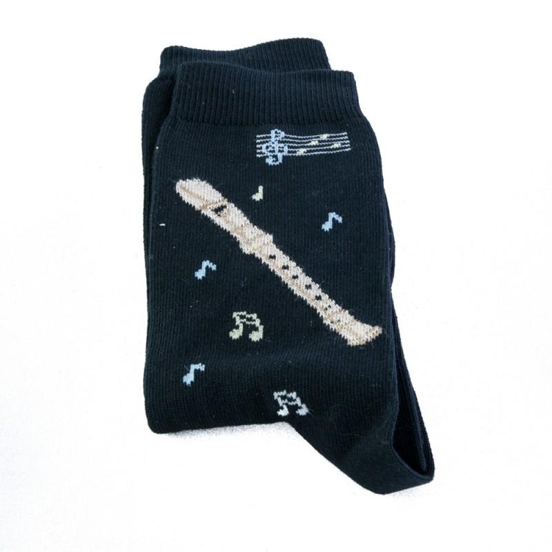 Calcetines negros flauta dulce 39-42