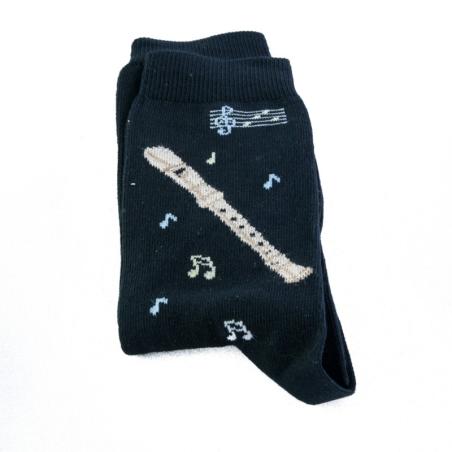 Calcetines negros flauta dulce 39-42