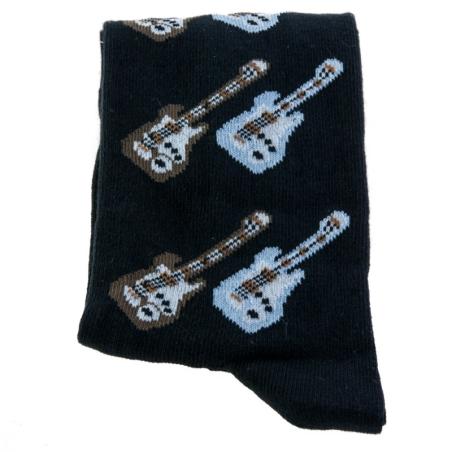 Calcetines negros guitarras eléctricas