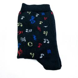 Calcetines negros notas de colores 43-45