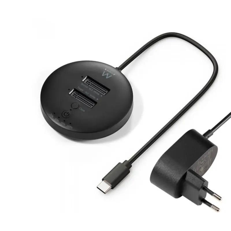 Ewent ew7078 clonador usb3.2, doble bahía ssd