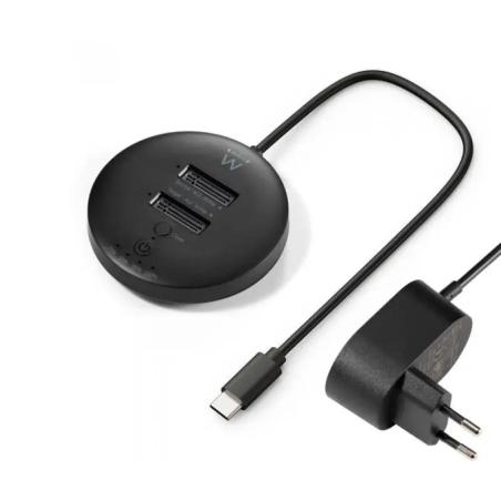 Ewent ew7078 clonador usb3.2, doble bahía ssd