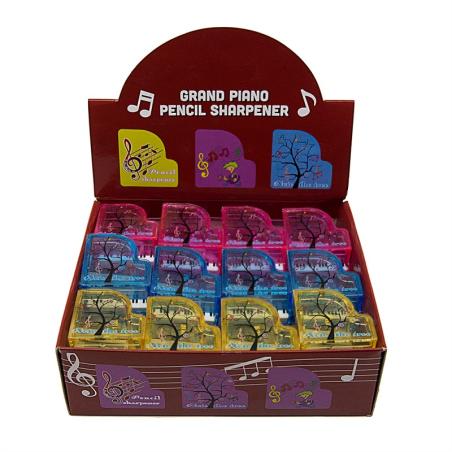 24 sacapuntas PI piano de cola árbol musical de colores surtidos