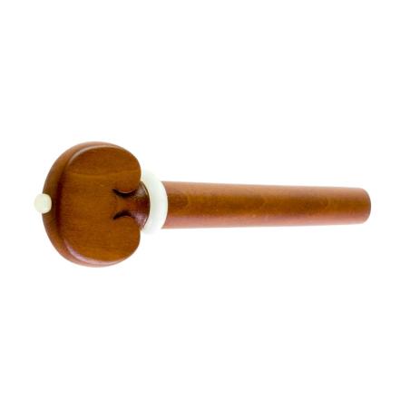 Clavija para violín de boj modelo corazón con pin y collar blanco 4/4 4/4