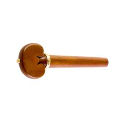 Clavija para violín de boj modelo corazón pin y collar dorado 4/4 4/4