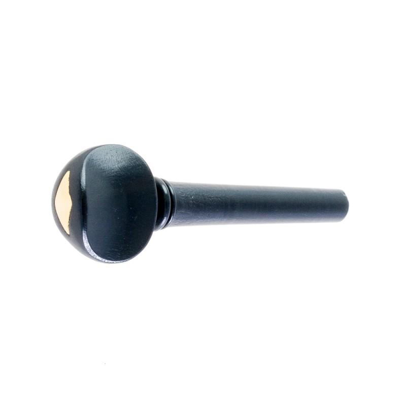 Clavija para violín de ébano con rombo dorado, modelo suizo 4/4 Clavija para violín de ébano con rombo dorado, modelo suizo 4/4