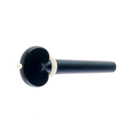 Clavija para violín de ébano modelo corazón pin y collar blanco 4/4 4/4