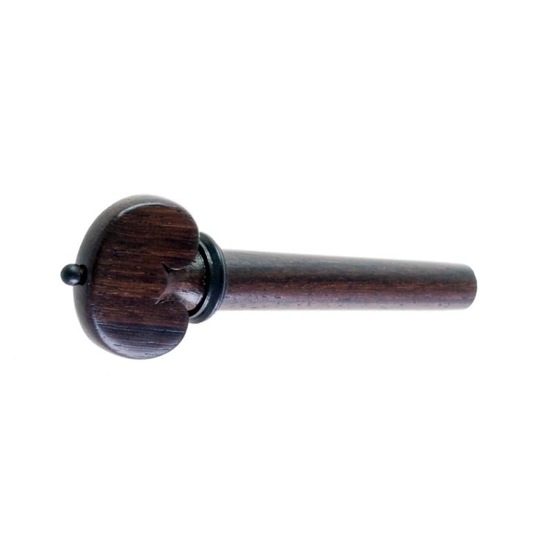 Clavija para violín de palisandro, modelo corazón con pin y collar negro 4/4 4/4 Black Negro Clavija para violín de palisandro, modelo corazón con pin y collar negro 4/4 4/4 Black Negro
