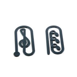 Clip corchea y clip clave de sol negros