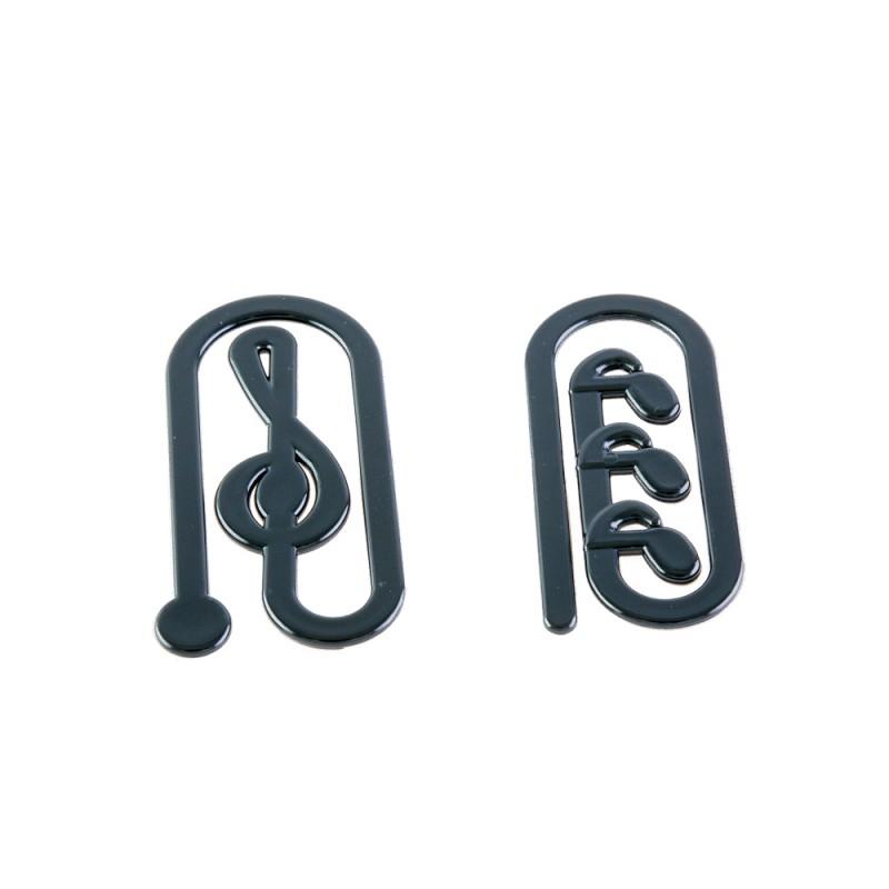 Clip corchea y clip clave de sol negros Clip corchea y clip clave de sol negros