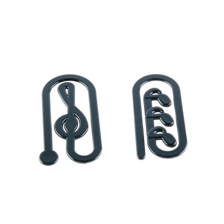 Clip corchea y clip clave de sol negros