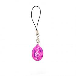 Colgante - llavero metacrilato clave de sol azul Pink Rosa