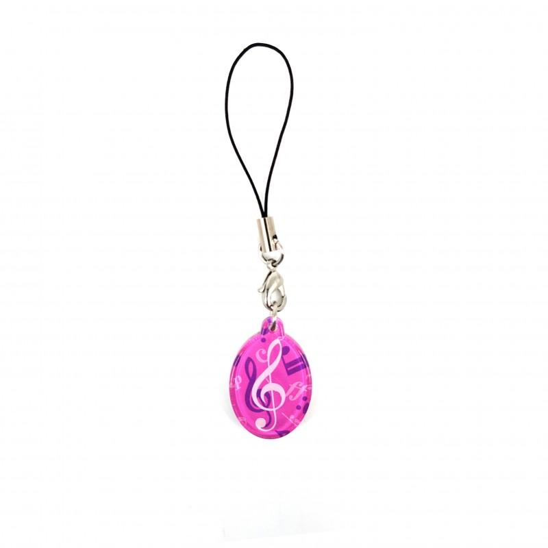 Colgante - llavero metacrilato clave de sol azul Pink Rosa Colgante - llavero metacrilato clave de sol azul Pink Rosa