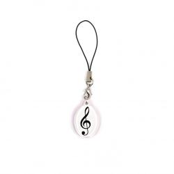Colgante - llavero metacrilato clave de sol azul Pink Rosa