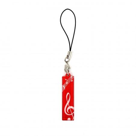 Colgante - llavero metacrilato clave de sol rojo