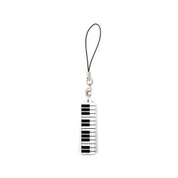 Colgante - llavero teclado de piano negro metacrilato
