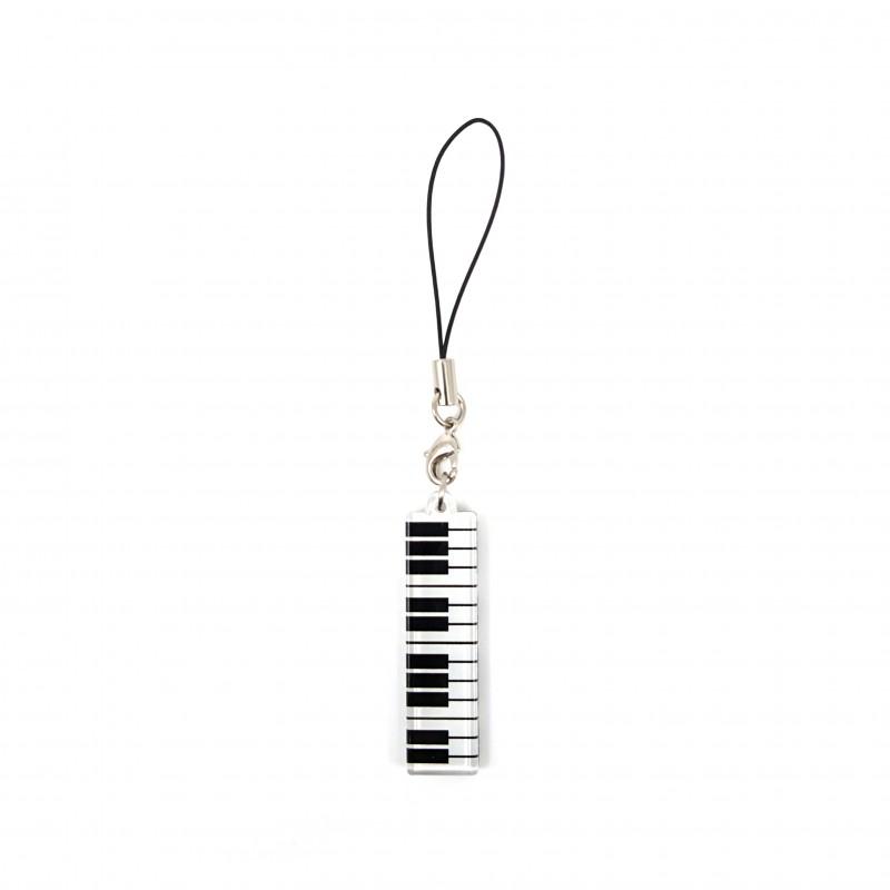 Colgante - llavero teclado de piano negro metacrilato Colgante - llavero teclado de piano negro metacrilato