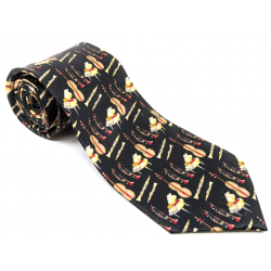 Corbata instrumentos negra Black Negro