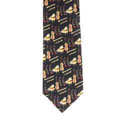 Corbata instrumentos negra Black Negro