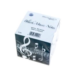 Cubo bloc de notas pentagrama y claves de sol
