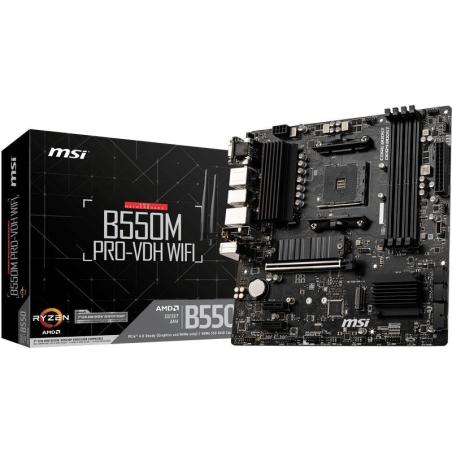 Msi placa base b550m pro-vdh wifi matx am4