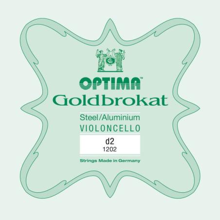 Cuerda cello Optima Goldbrokat 1202 2ª Re Medium 1/8