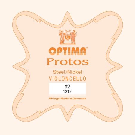 Cuerda cello Optima Protos 1212 2ª Re Medium 1/2