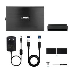 Tooq tqe-3531b caja hdd 3.5" usb 3.1gen1 negra
