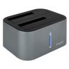 Tooq tqds-805g dock station doble bahía hdd gris