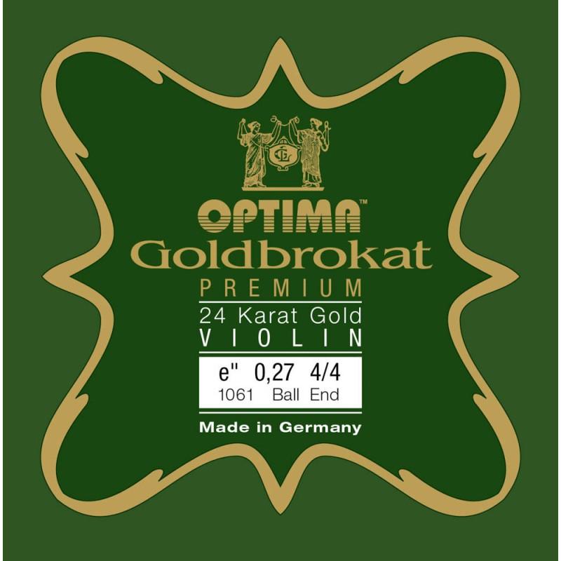 Cuerda violín Lenzner Goldbrokat Premium 24K Gold 1061 1ª Mi Bola 0.27 Strong 4/4 Cuerda violín Lenzner Goldbrokat Premium 24K Gold 1061 1ª Mi Bola 0.27 Strong 4/4