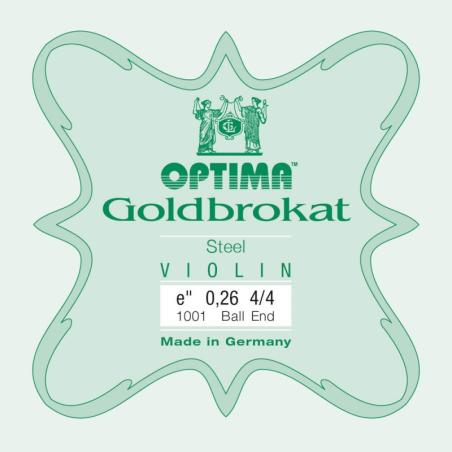Cuerda violín Optima Goldbrokat 1001 1ª Mi Bola 0.26 Medium 4/4