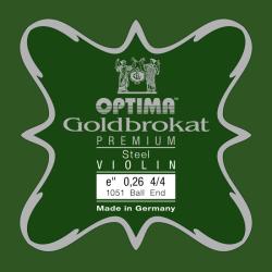Cuerda violín Optima Goldbrokat Premium 1051 1ª Mi Bola 0.26 Medium 4/4