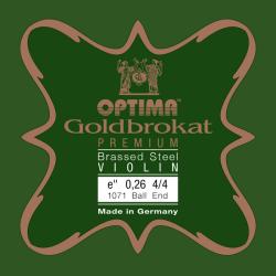Cuerda violín Optima Goldbrokat Premium Brassed 1071 1ª Mi Bola 0.26 Medium 4/4