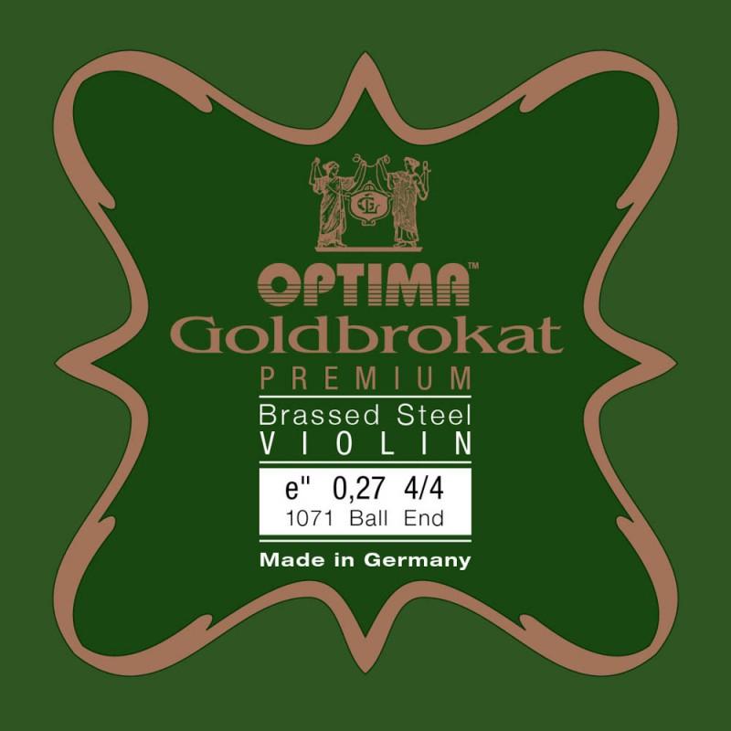 Cuerda violín Optima Goldbrokat Premium Brassed 1071 1ª Mi Bola 0.27 Strong 4/4 Cuerda violín Optima Goldbrokat Premium Brassed 1071 1ª Mi Bola 0.27 Strong 4/4