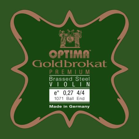 Cuerda violín Optima Goldbrokat Premium Brassed 1071 1ª Mi Bola 0.27 Strong 4/4