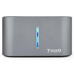 Tooq tqds-805g dock station doble bahía hdd gris