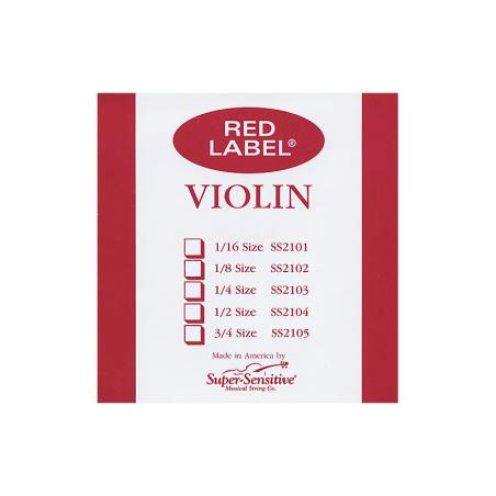 Cuerda violín Super-Sensitive Red Label 3ª Re Medium 4/4