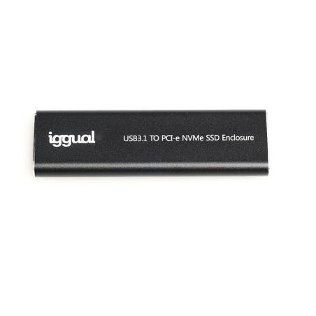 Iggual caja externa usb-c 3.1 ssd m.2 nvme y sata