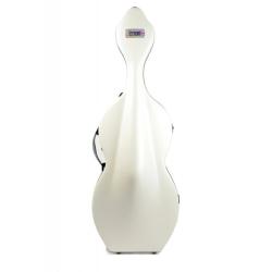 Estuche cello Bam Shamrock Hightech 1003XL con ruedas 4/4 White Blanco